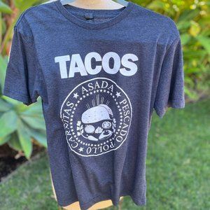 Ramones Style Tacos T-Shirt Men's Medium